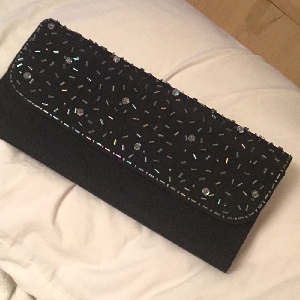NWOT Diane Gilman beaded silk Evening bag /chain